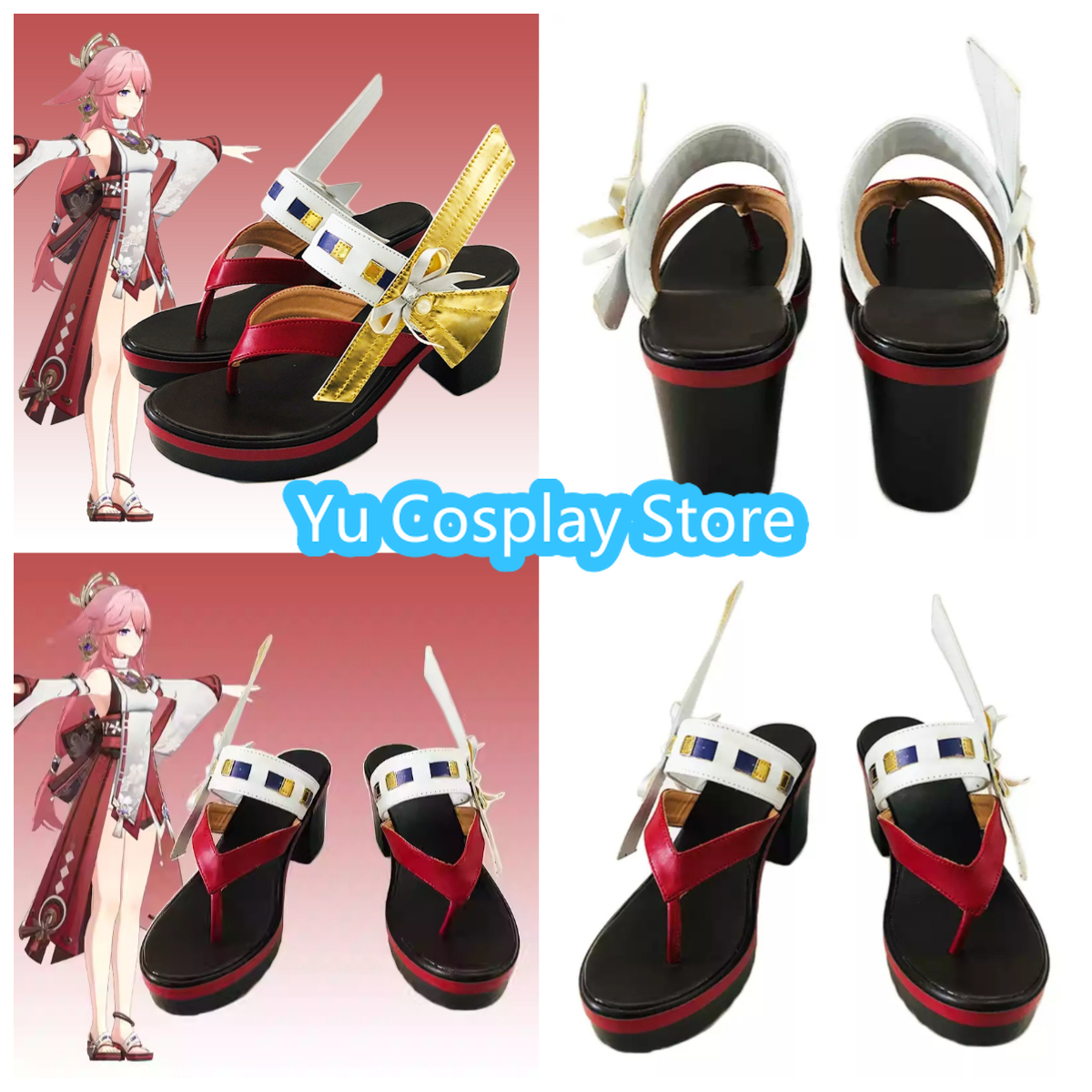 Cosplay Anime Yae Miko - Yae Miko Cosplay Shoes Custom Boots