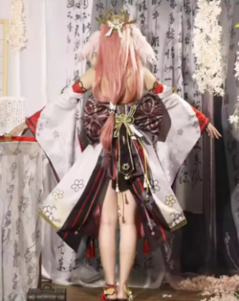 Genshin Impact Yae Miko Cospla - Cosplay Anime Yae Miko ulasan dan harga