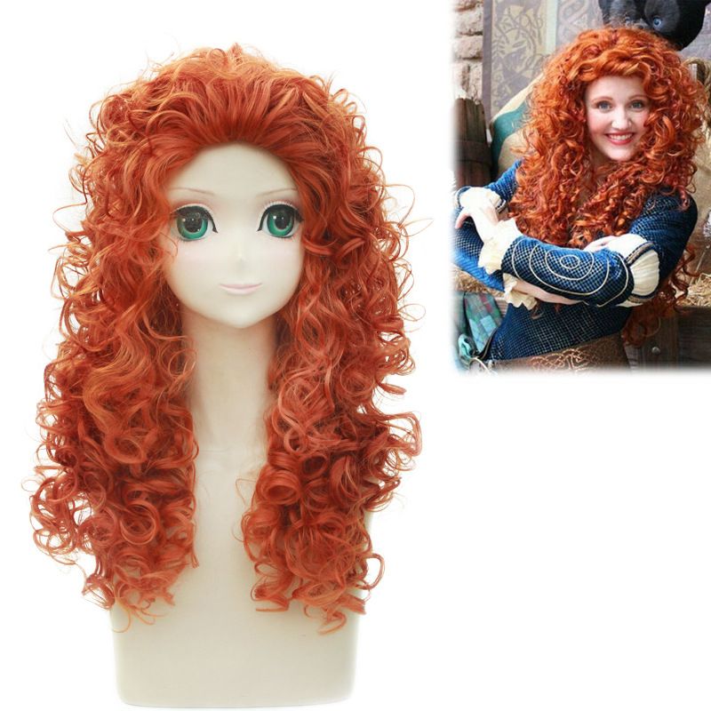 Anime Wigs Brave Legend Brave  - Anime Cosplay Orange Hair ulasan dan harga