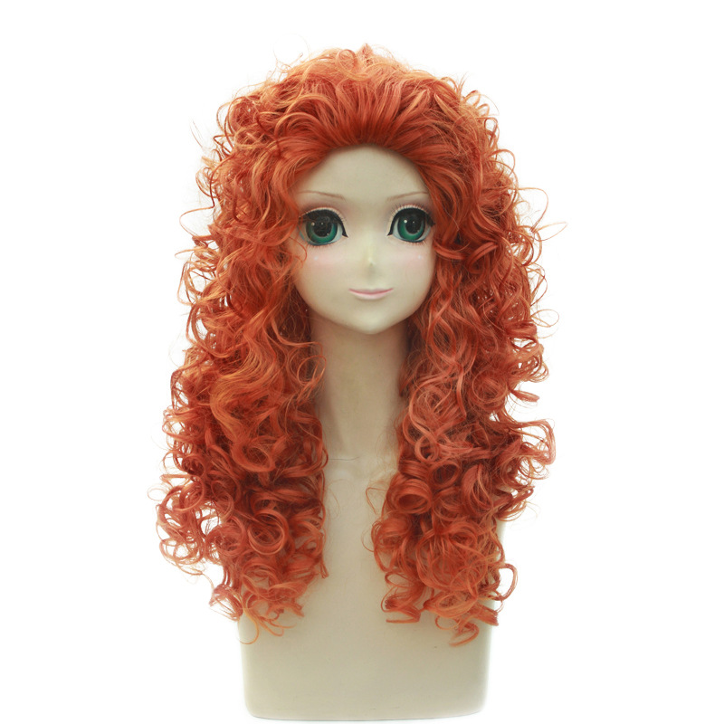 Anime Wigs Brave Legend Brave  - Anime Cosplay Orange Hair ulasan dan harga