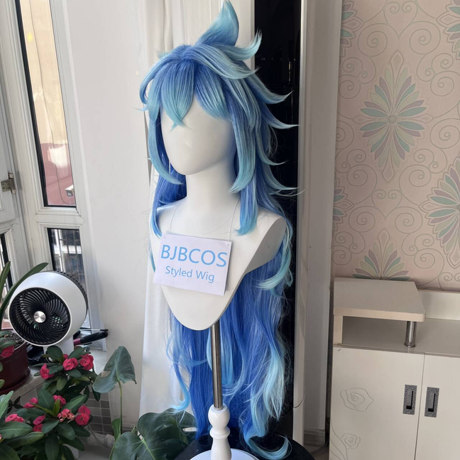 [Styled Wig]Anime Game Twisted - Anime Cosplay Blue Hair ulasan dan harga