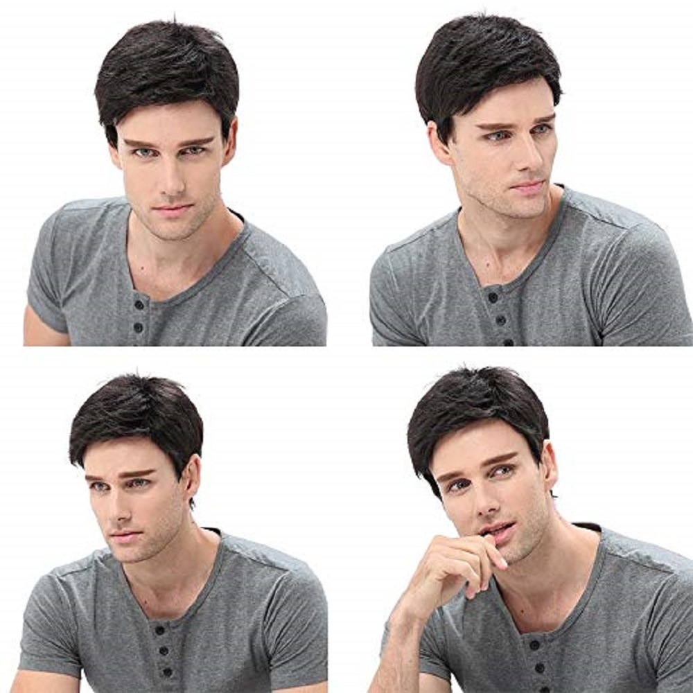 Men Synthetic Short Wigs Wigs  - Anime Cosplay For Black Guys ulasan dan harga