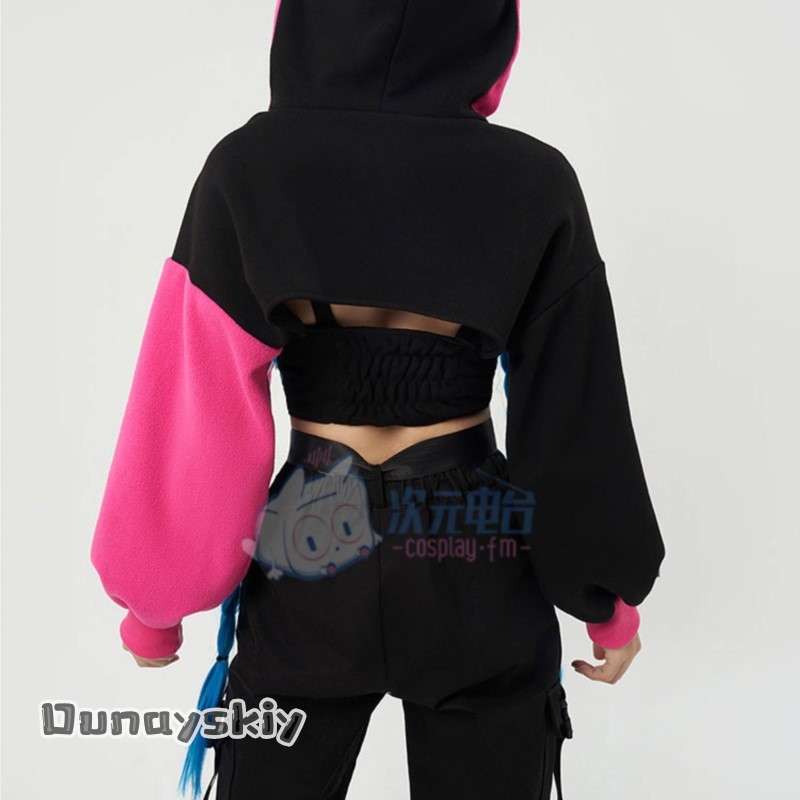 Dunayskiy@Jinx Arcane Hoodie C - Anime Cosplay Blue Hair ulasan dan harga