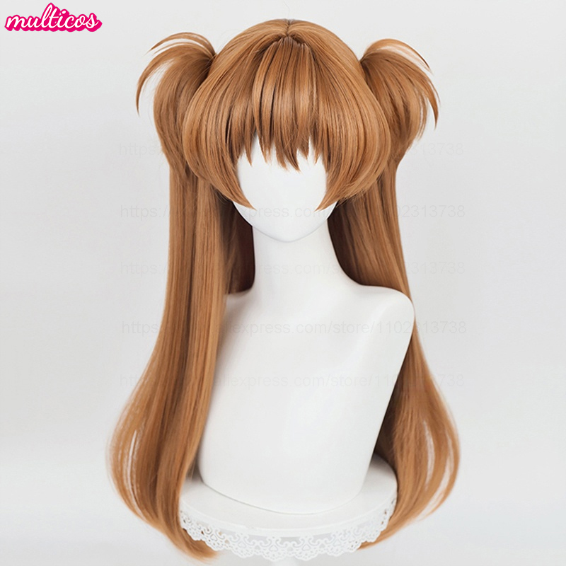 High Quality Anime EVA Asuka L - Anime Cosplay Orange Hair ulasan dan harga