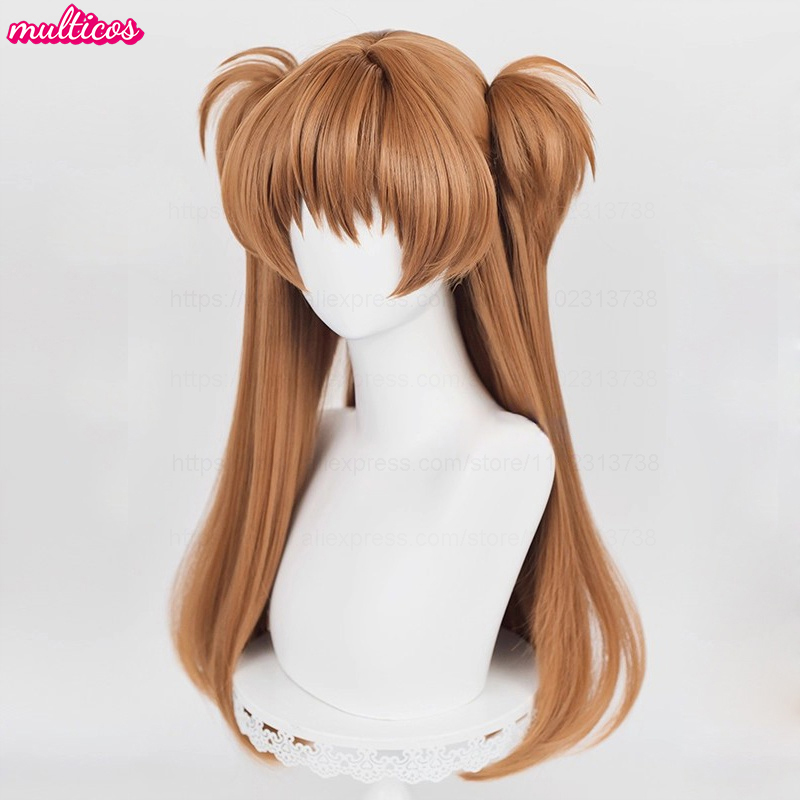 High Quality Anime EVA Asuka L - Anime Cosplay Orange Hair ulasan dan harga