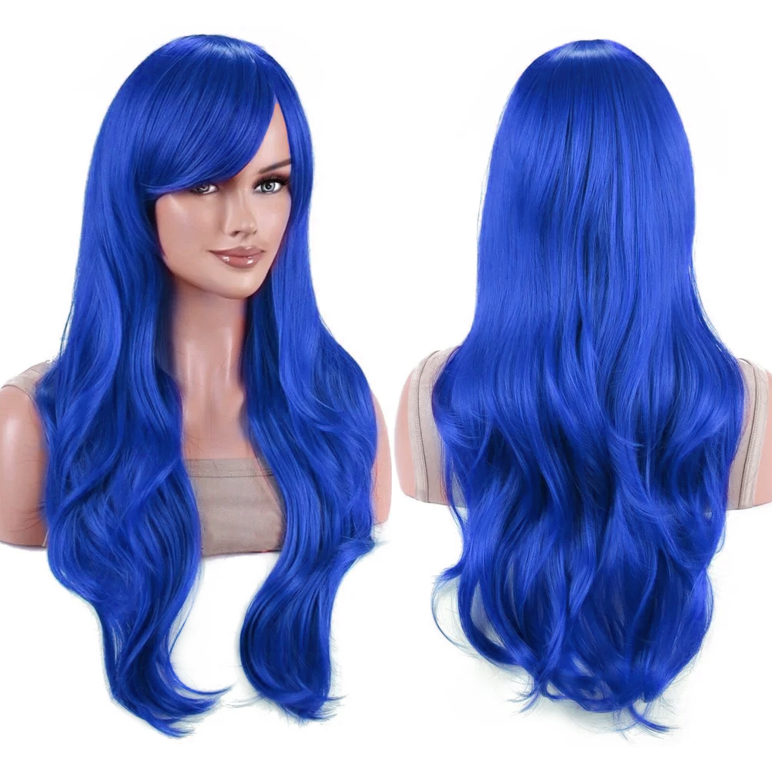 Synthetic Hair Long Wavy Brigh - Anime Cosplay Orange Hair ulasan dan harga