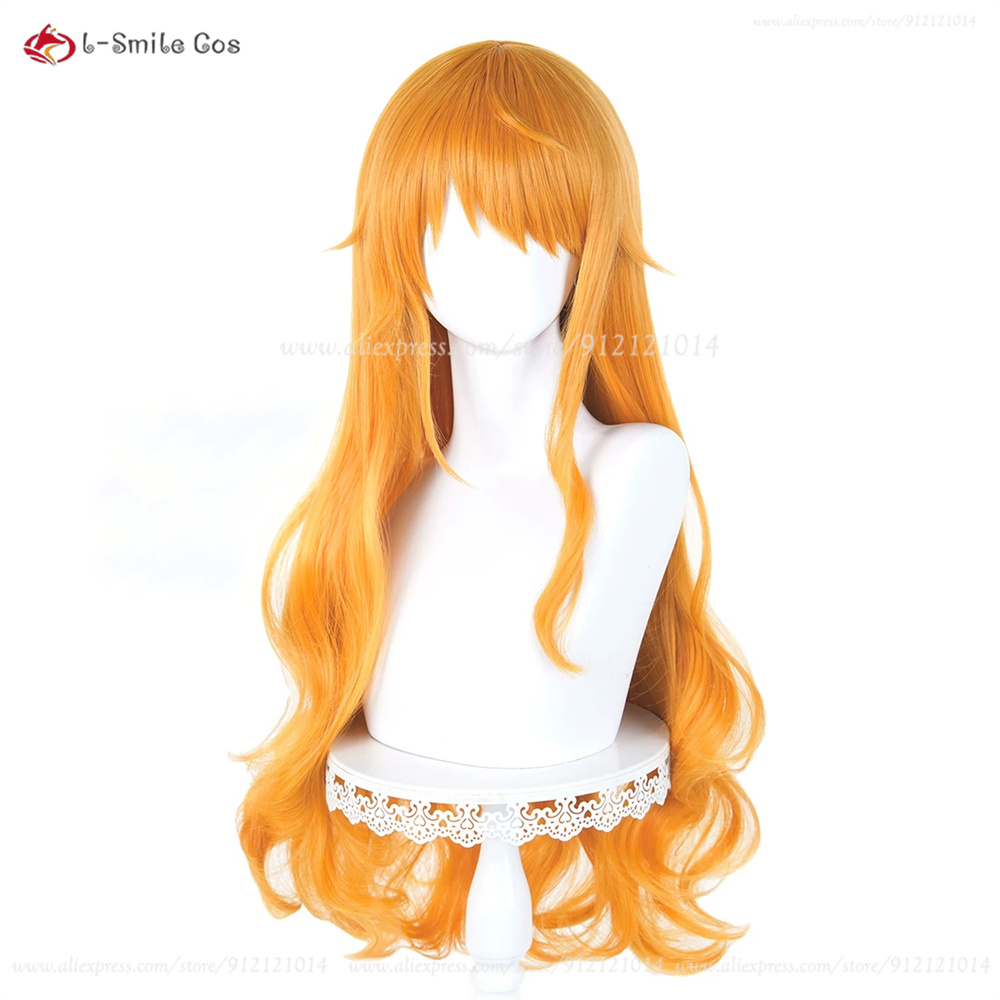 80cm Nami Cosplay Wig Orange C - Anime Cosplay Orange Hair ulasan dan harga