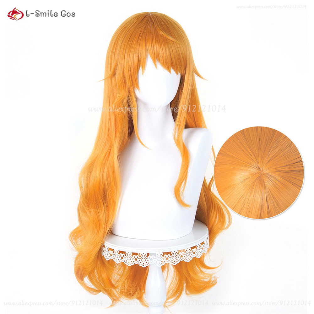 80cm Nami Cosplay Wig Orange C - Anime Cosplay Orange Hair ulasan dan harga