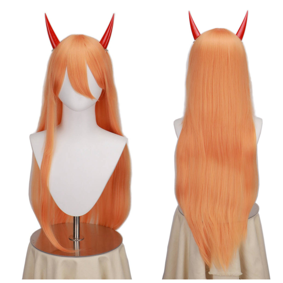 Anime Chainsaw Man Makima Powe - Anime Cosplay Orange Hair ulasan dan harga