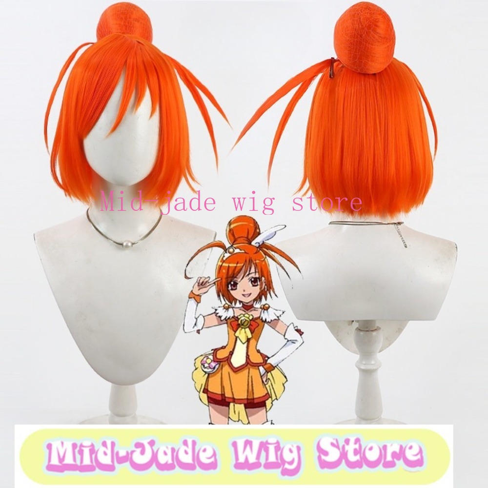 Smile PreCure Akane Hino Cospl - Anime Cosplay Orange Hair ulasan dan harga