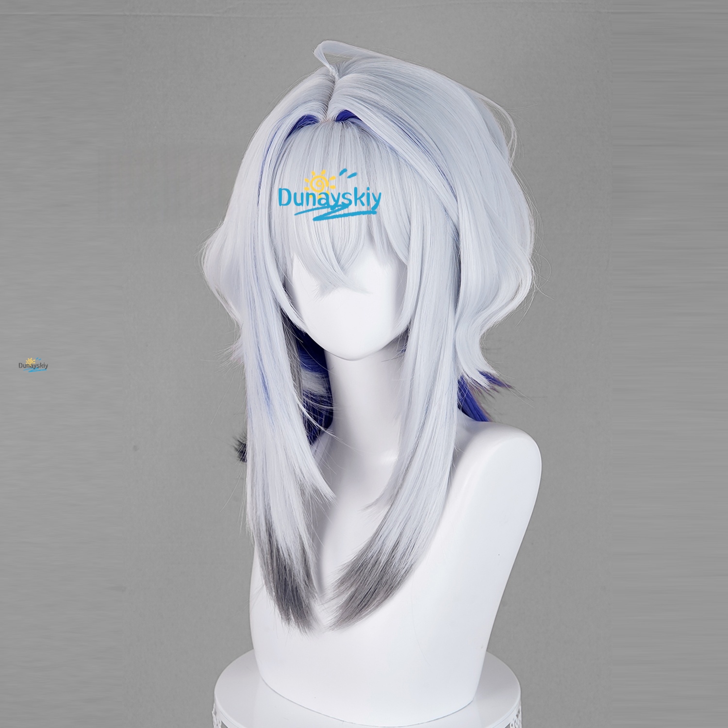 Galbrena Cosplay Wig Gray blue - Anime Cosplay Blue Hair ulasan dan harga