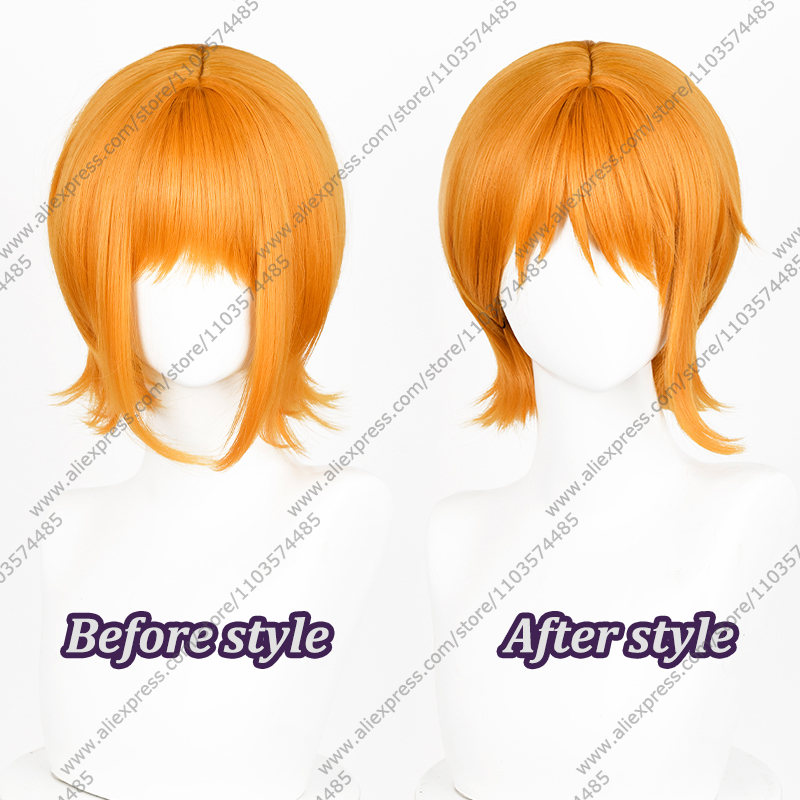 Anime Nami Cosplay Wigs 30cm O - Anime Cosplay Orange Hair ulasan dan harga