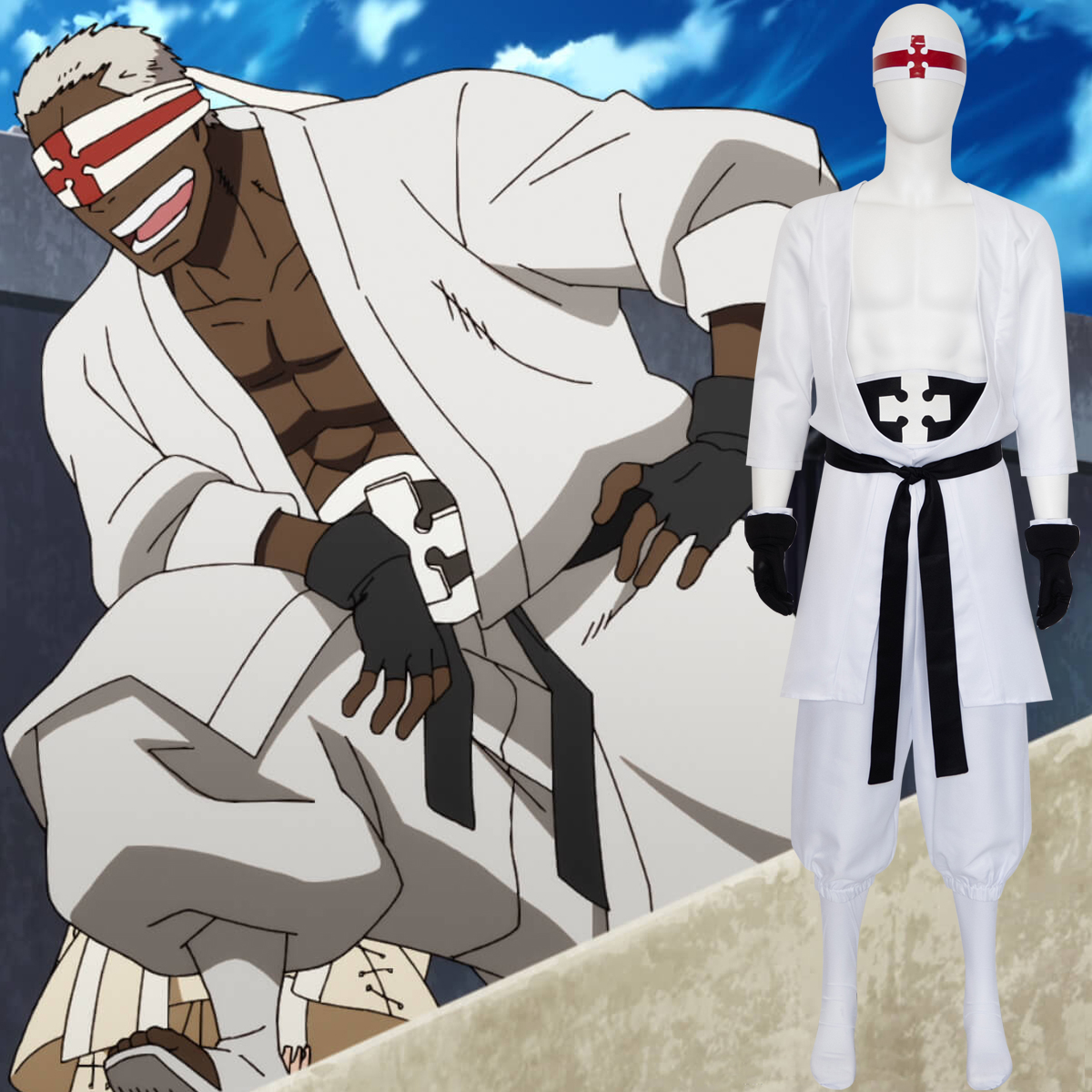 IN STOCK Fire Force White-Clad - Anime Cosplay Manga ulasan dan harga